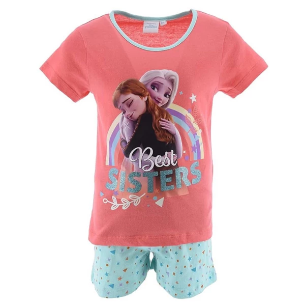Disney Jégvarázs Best Sisters Peach gyerek rövid pizsama
