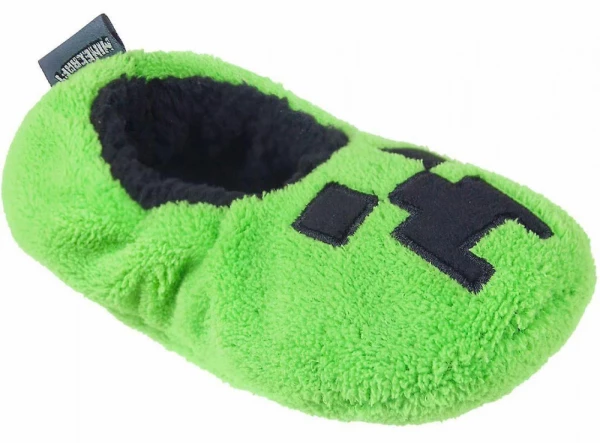 Minecraft Creeper gyerek téli papucs