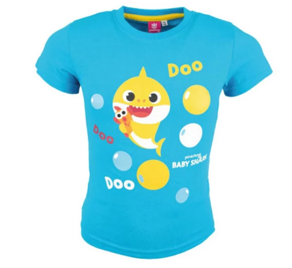 Baby Shark Doo Blue gyerek rövid póló, felső