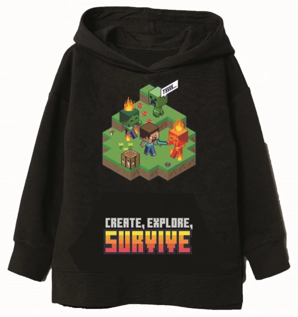Minecraft Survive gyerek pulóver