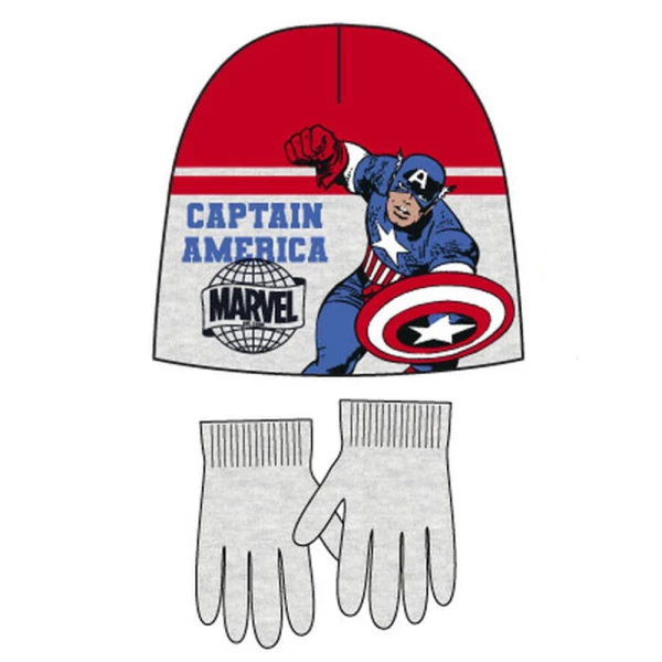 Bosszúállók Captain America gyerek sapka + kesztyű szett