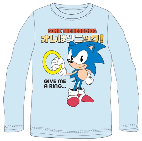 Sonic a sündisznó Ring gyerek hosszú ujjú póló, felső