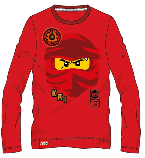 Lego Ninjago Red gyerek hosszú ujjú póló, felső