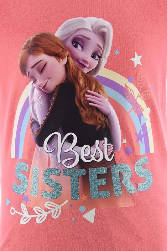 Disney Jégvarázs Best Sisters Peach gyerek rövid pizsama