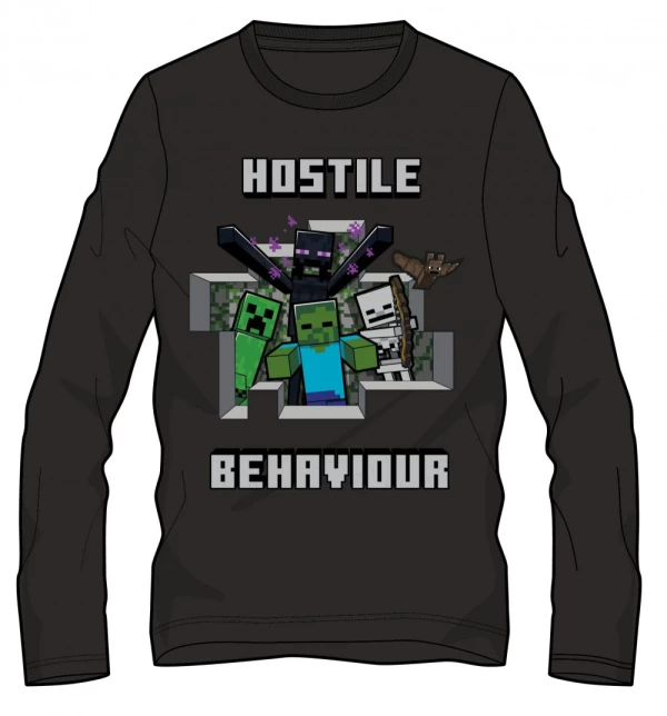 Minecraft Hostile gyerek hosszú ujjú póló, felső