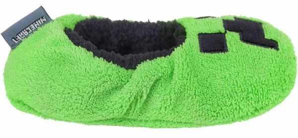 Minecraft Creeper gyerek téli papucs