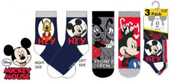 Disney Mickey Crew gyerek zokni 