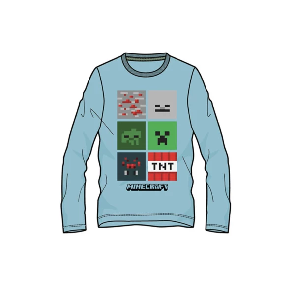 Minecraft Blockbuster Blue gyerek hosszú ujjú póló, felső