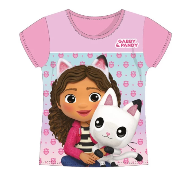 Gabi babaháza Pandy  Light Pink gyerek rövid póló, felső