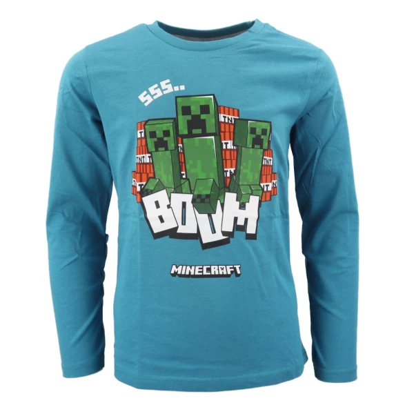 Minecraft Creeper Sss gyerek hosszú ujjú póló, felső