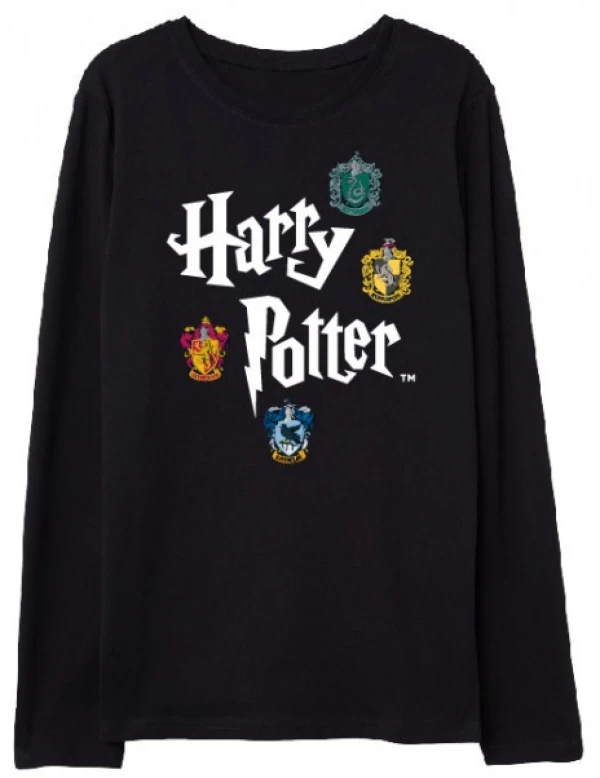 Harry Potter Magic Emblems gyerek hosszú ujjú póló