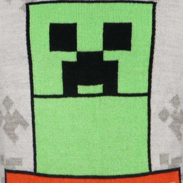 Minecraft Grey gyerek kötött pulóver
