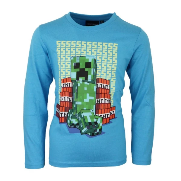 Minecraft Block Blaster sötétben világító gyerek hosszú ujjú póló, felső