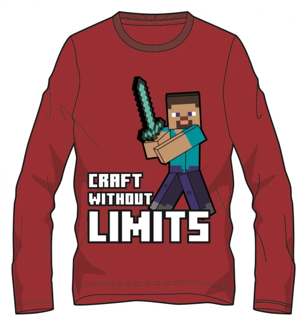 Minecraft Without Limits gyerek hosszú ujjú póló, felső