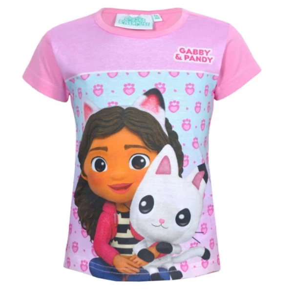 Gabi babaháza Pandy  Light Pink gyerek rövid póló, felső