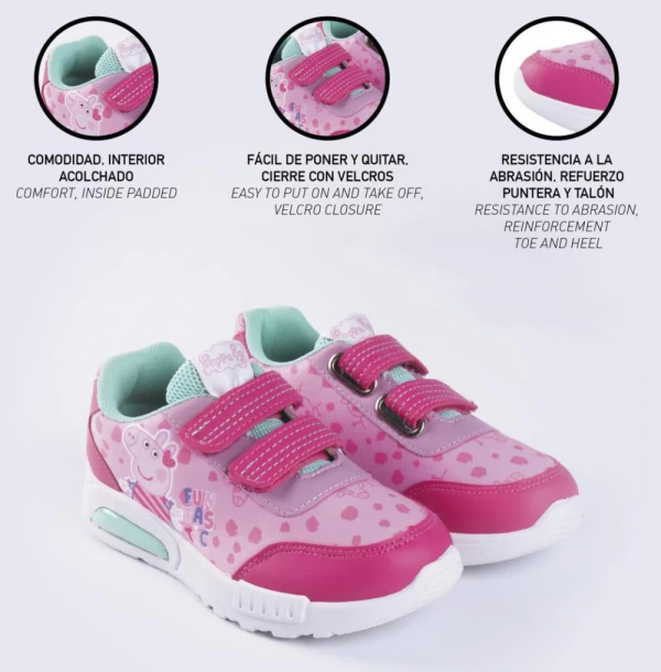 Peppa malac Funtastic LED villogó, világító utcai cipő
