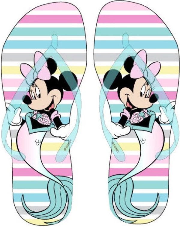 Disney Minnie Mermaid Blue gyerek papucs, Flip-Flop